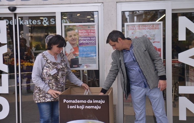 Акција за собирање храна во објектите на „Делез“-Србија 